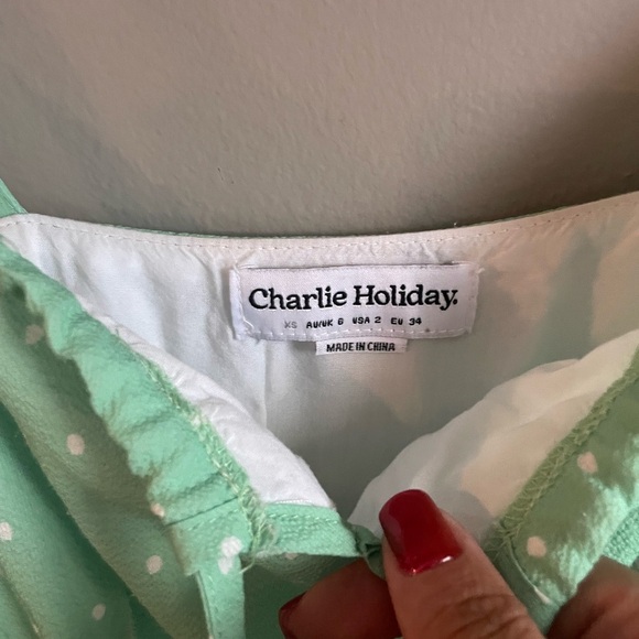 Charlie Holiday Light Green Chemise - Picture 3 of 6